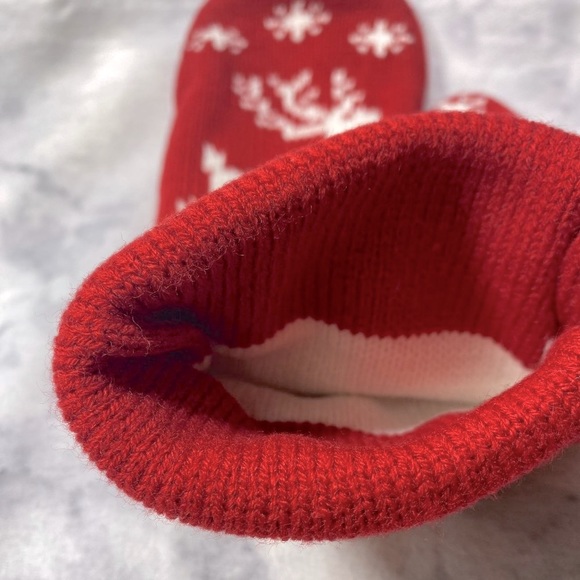 JEAN PAUL GAULTIER Winter Gloves in Red & White - Picture 6 of 9